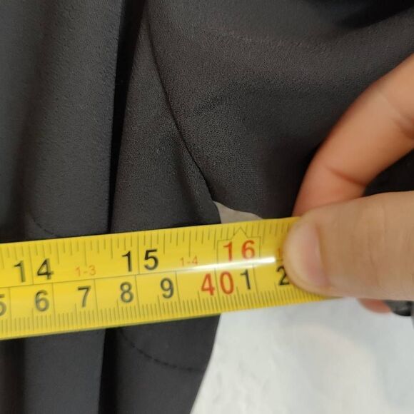 Lillys Top Womens Large Kloset Button Up Tulle Black - Picture 9 of 10